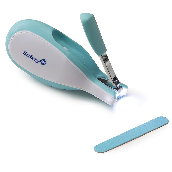 Safety 1st Sleepy Baby Nail Clipper (Colors May Vary) & Fold-Up Nail Clipper, 2-Count - Colors May Vary