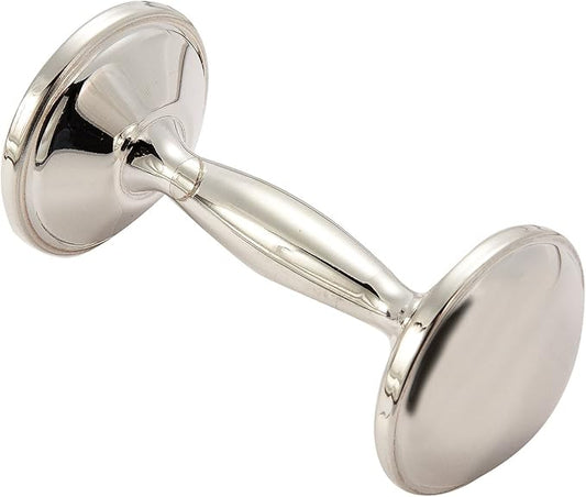 Heim Concept 80831 Elegance Baby Dumbbell Rattle, Silver