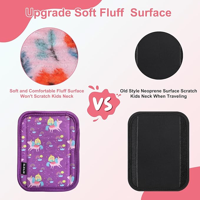 3 Pcs Car Seat Straps Shoulder Pads Suit for Kids : Ultra-Soft Child Car Seat Strap Covers, Kids Car Seat Strap Pads, Cute Plush Printed Seat Belt Covers, Hip Support, for Pushchair, Baby Stroller