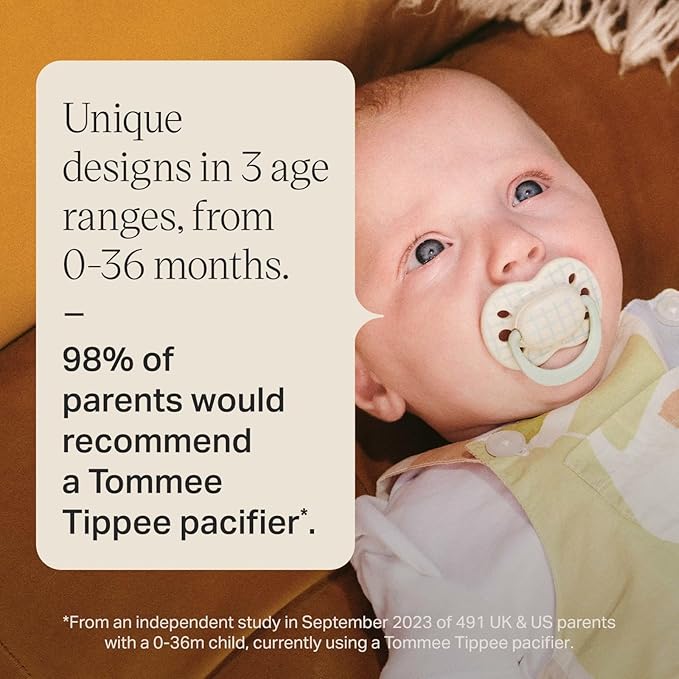 Tommee Tippee Ultimate Fit Newborn Pacifiers, 0-6 Months, Extra Air Holes, Symmetrical Nipple and Shield, 100% BPA Free Silicone, Dishwasher & Sterilizer Safe, Blue and Green, Pack of 4