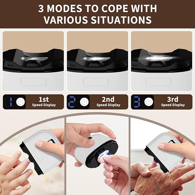 3-in-1 Electric Nail Clipper for Fingernails & Toenails-5156849198491981