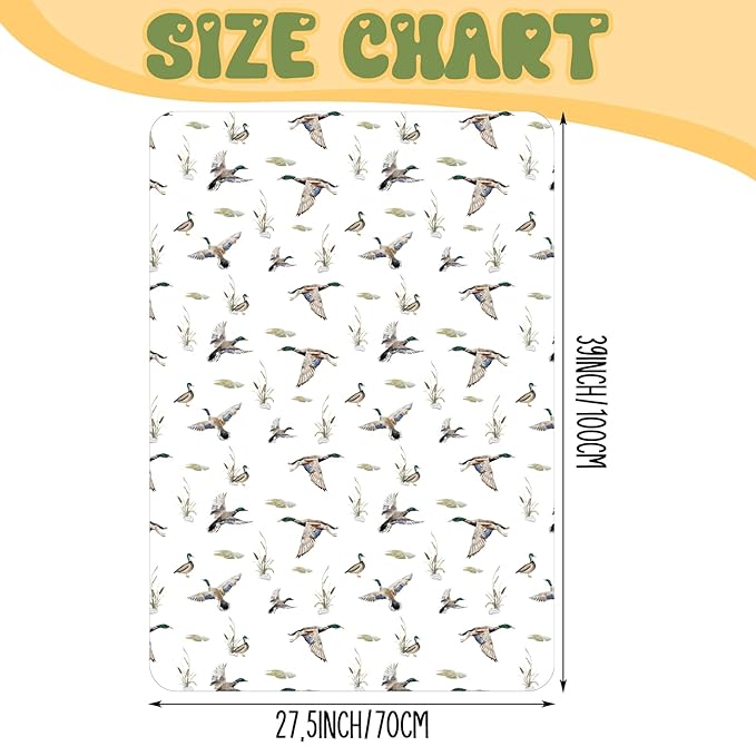 Honeydak Mallard Duck Car Seat Cover Baby Carseat Covers Minky Infant Nursing Canopy Breastfeeding Blankets Peekaboo Opening Mallard Duck Stroller Stuff for Newborn Baby Boy Girl, 27.5 x 39 Inch