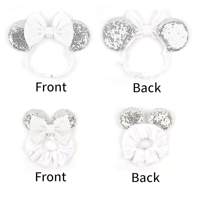 bianbaistar Newborn Bows for Girls Toddler Hair Bows Elastic Adjustable Headband Mouse Ears Scrunchies Essencial Accessories for Trip Headwear for Women (Angelbow)
