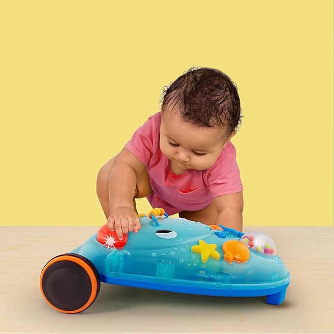 B. toys – Walk 'n' Play – Ride On Musical Activity Walker – Whale Walker for Active Play – Songs, Sounds & Lights – Interactive Toy for Baby, Toddler – 10+ Months