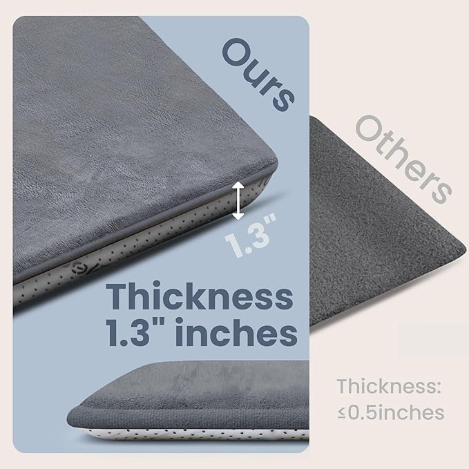 Baby Play Mat for Floor,Extra Large 59"×71" Playpen Mat for Tummy Time,Thicker Padded Elasti Foam Activity Mats,Water Repellent Ultra Soft Velvet,Non-Slip Backing Safe for Crawling(Dark Grey)