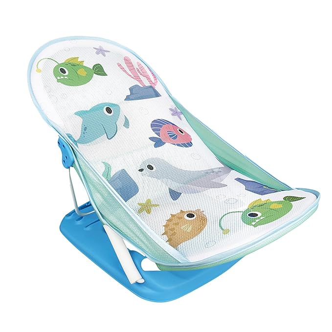 Foldable Toddler Bather - Bathtub Foldable Toddler Bath Bather Seat | Foldable Baby Bather with Bath Stand | Toddler Folding Shower Rack for Bathtub Counter Sink Bathroom
