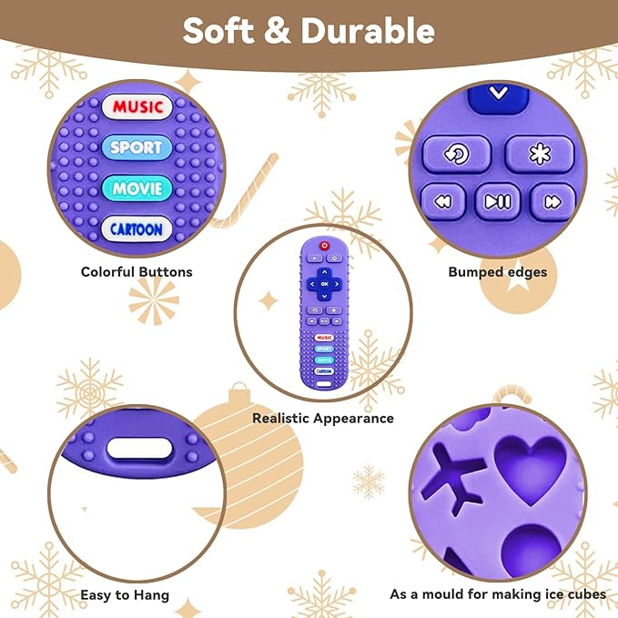 3 Pack Baby Teething Toys&Remote Control Toy, Baby Chew Toys for Teething Relief, Food Grade Silicone Teethers for Babies 3-24 Months,Baby First Easter Gifts for Boys and Girls