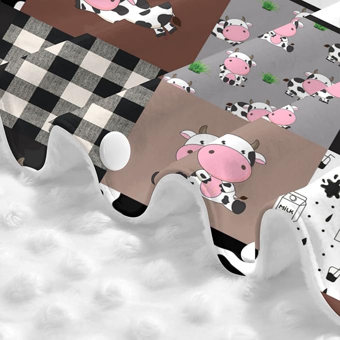 Personalized Baby Car Seat Canopy for Babies, Custom Name Car Seat Covers for Boys and Girls, Opening Minky Nursing Breastfeeding Cover for Infant, Carseat Canopies for Newborn (Cute Cow)