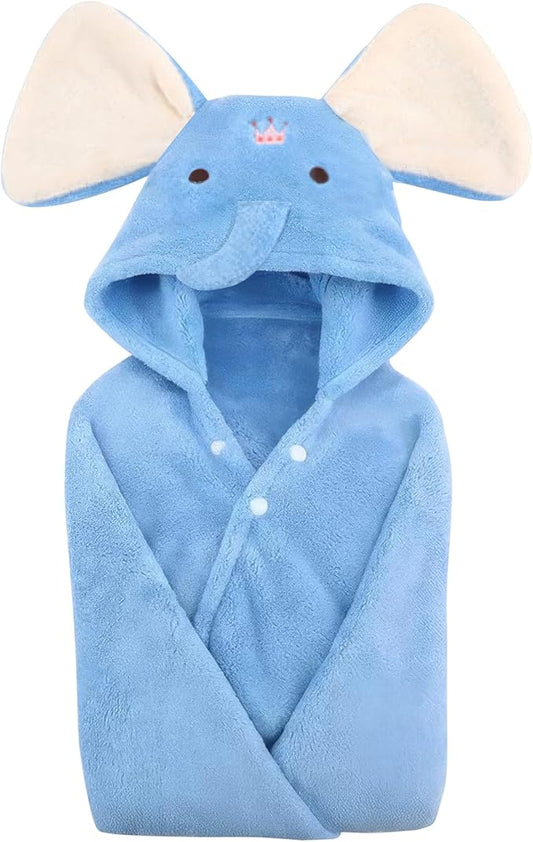 Toddler Bath Towels with Hood Elephant Hooded Towels for kids Ultra Soft Baby Bath Wrap Absorbent Toddler Blanket for Shower Swim