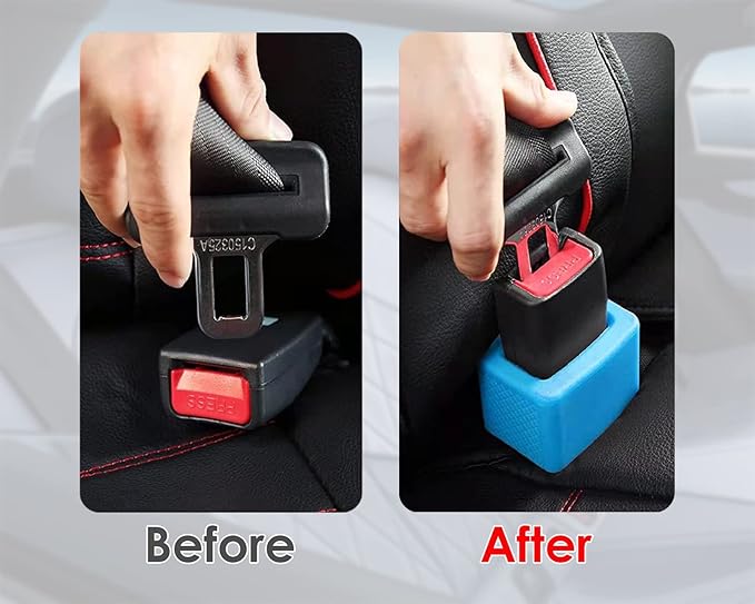 DS. DISTINCTIVE STYLE Seat Belt Holder Easy Access Seatbelt Accessories for Kids 2 Pieces (Purple)