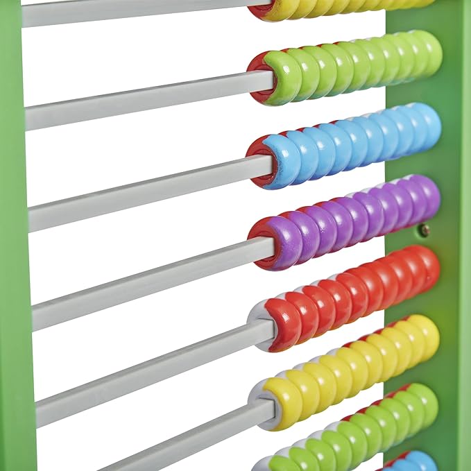 Hand2Mind Double Sided Plastic 100 Bead Abacus, Abacus for Kids Math, Kindergarten Math Manipulatives, Counting Rack, Educational Toys for Elementary Kids (Set of 1)
