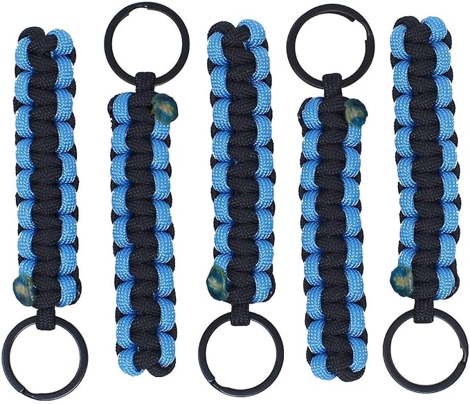 BubbasGarageTv - Large Heavy Duty Paracord Zipper Pulls (Light Blue)