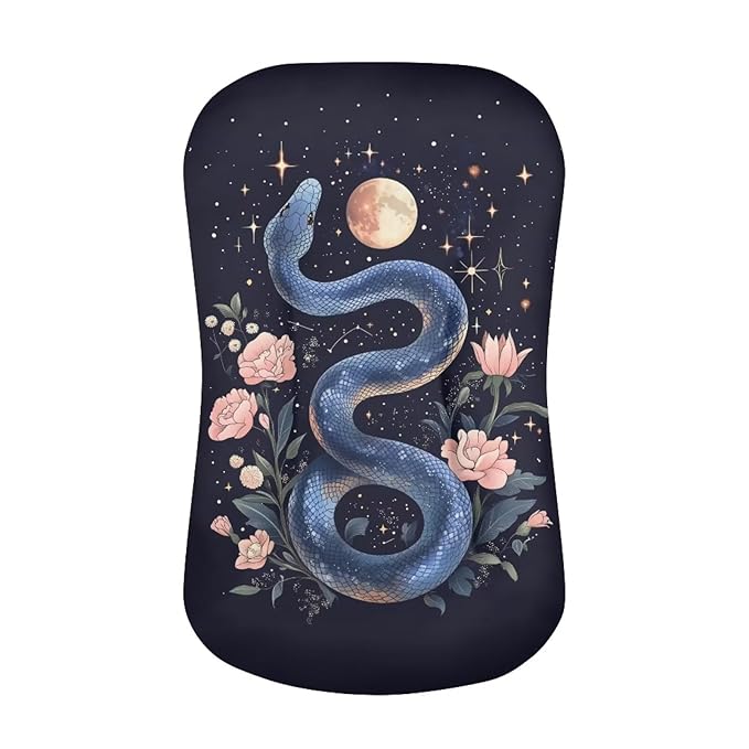 Snake Moon Baby Lounger Covers, Hippie Floral Lounger Pillow Covers for Newborn Infant Co Sleeping Baby Nest Slipcover 31.5'' x 21.3''