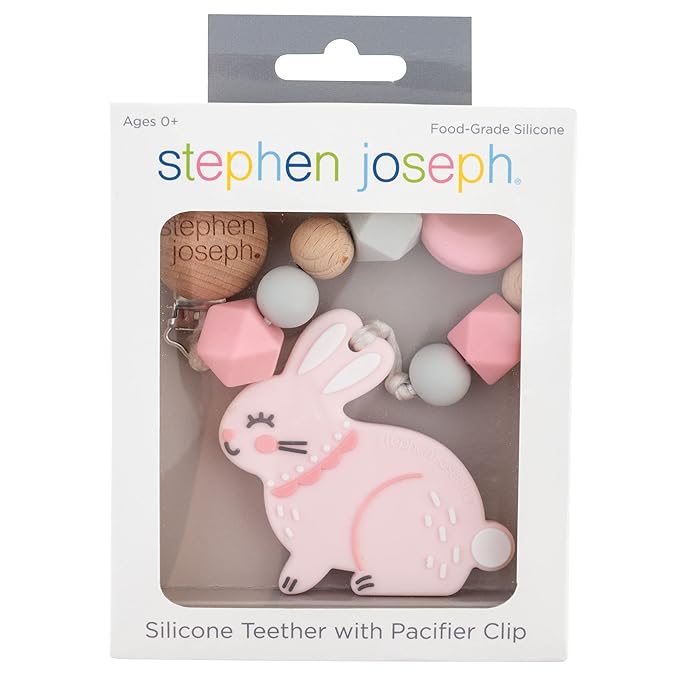 Stephen Joseph Pacifier Clip, Bunny