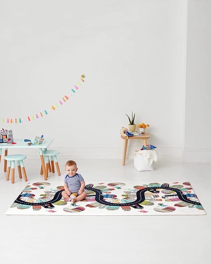 Skip Hop Baby Play Reversible Foam Floor Mat, Vibrant Village, 86" X 52",