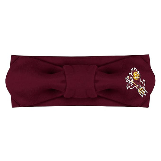 Creative Knitwear Arizona State Sun Devils Infant Girls Maroon Solid Hair Knot Headband Embroidered Logo - Size Newborn - 4T