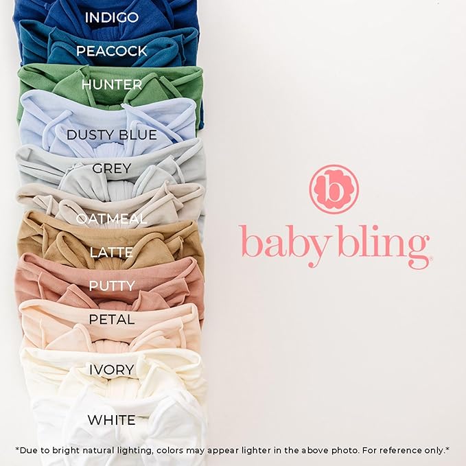 Baby Bling 2PK FAB-BOW-OUS®: petal + oatmeal