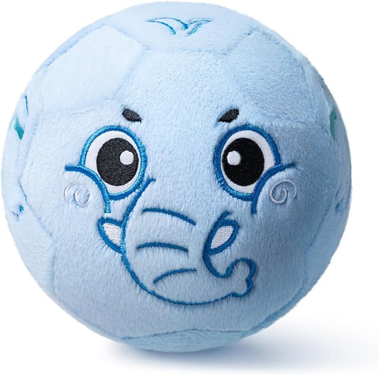 VangeBow Silent Indoor Soccer Balls for Toddlers 1-3, Inflatable Soft Plush Baby Toddler Soccer Ball Toys Gifts for 1 2 3 4 5 Year Old Boy Girl First Birthday Gift (Elephant, Pump Include)