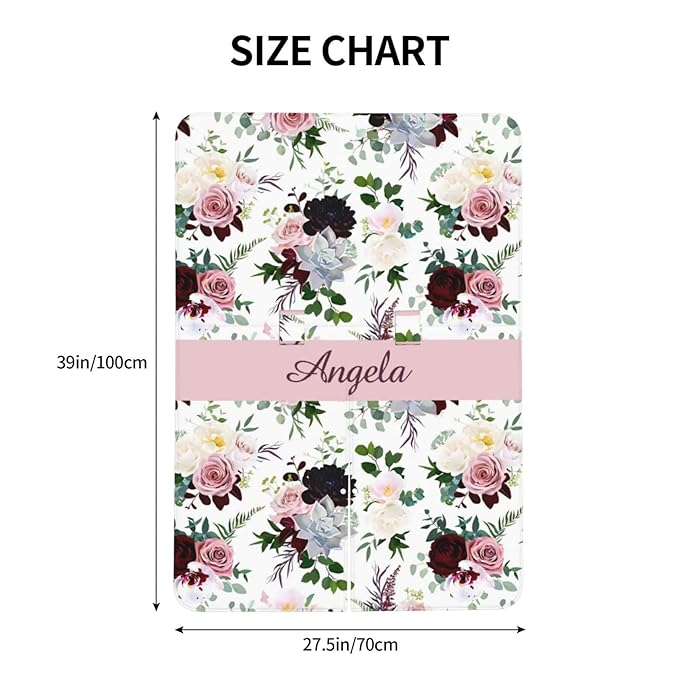 Personalized Baby Car Seat Canopy for Babies with Name, Custom Pink Purple Floral Stroller Car Seat Covers for Girls, Minky Nursing Carseat Cover for Breastfeeding, Car Seat Canopies for Newborn