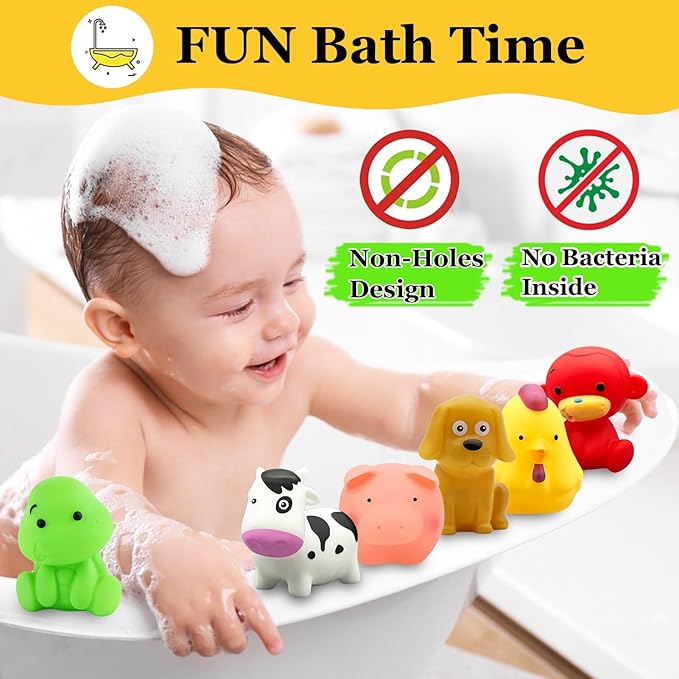 Bath Toys for Kids 1-3 2-4 - No Hole Infant Baby Bath Toys for 6-12-18-24 Months Bathtub Tub Water Pool Shower Toys for 1 2 3 4 Year Old Boys Children Birthday for Kids Toys Age 1-5 …