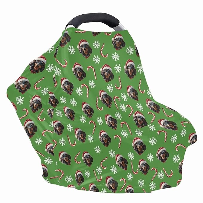 AFPANQZ Chrisatmas Candy Cat Summer Cactus Nursing Covers Breastfeeding Covers Stretchy Babies Car Seat Cover Gender Neutral Soft Breathable Infant Carseat Canopy