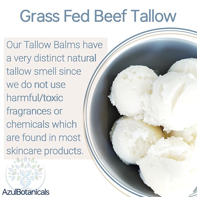 Methylene Blue Infused Whipped Grass Fed Beef Tallow Balm, Anti-Aging, Moisturizer, Stretchmarks, Rosacea, Psoriasis, Eczema, Acne, All skin types, (1.7 oz)