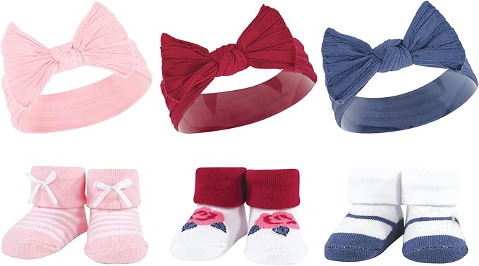 Hudson Baby Girl's Headband and Socks Giftset
