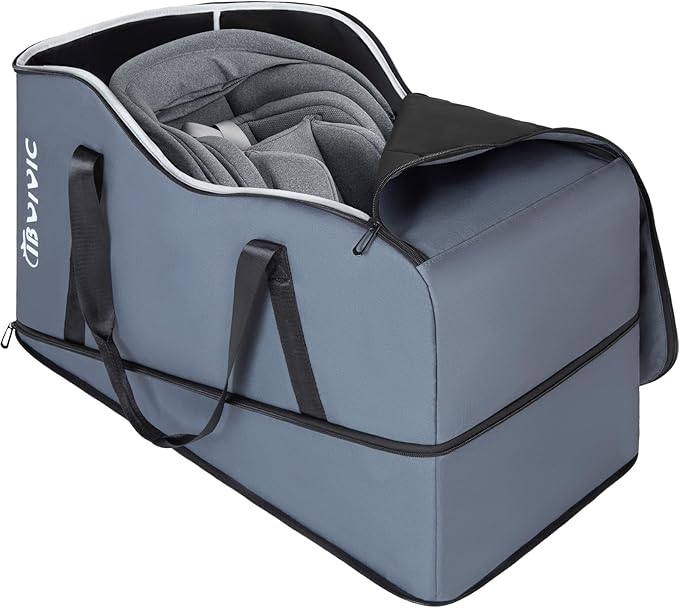 IBVIVIC Car Seat Travel Bag Compatible with UPPAbaby Aria and Mesa, Infant Car Seat Travel Bag Car Seat Cover for Airplane Travel (Grey)