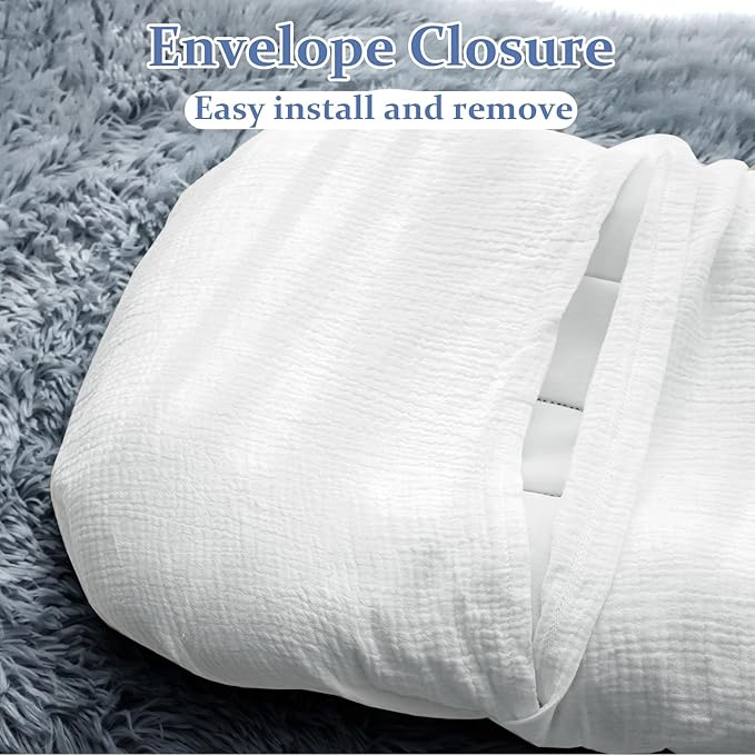 Muslin Baby Lounger Cover Soft Organic Cotton Slipcover Fits Newborn Lounger for Baby Boys and Girls (White)