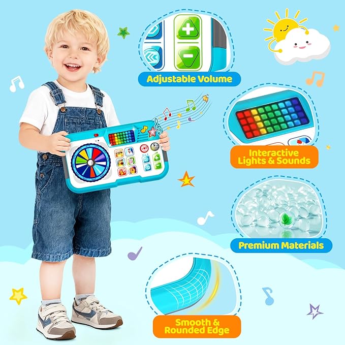 Baby DJ Toys for 6-12 Months, DJ Table for Baby 1 Year Old Boys Girls, Interactive Early Development Toy, Christmas Birthday Gifts for Toddlers