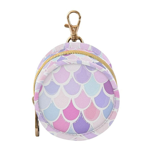 Rainbow Scales Mermaid Print Pacifier Holder Case for Diaper Bag Portable Travel Pacifier Storage Case with Clip Newborn Baby Pouch for Baby Boys Girls Purse Outdoor