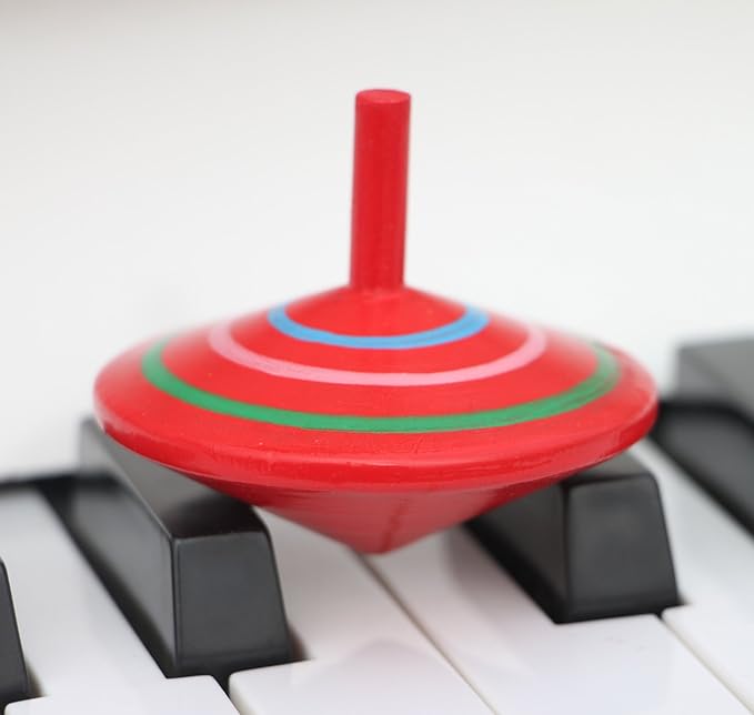 GoodPlay Gyroscope, 3 Pcs/Set Handmade Painted Wood Spinning Tops, Educational Kindergarten Toys