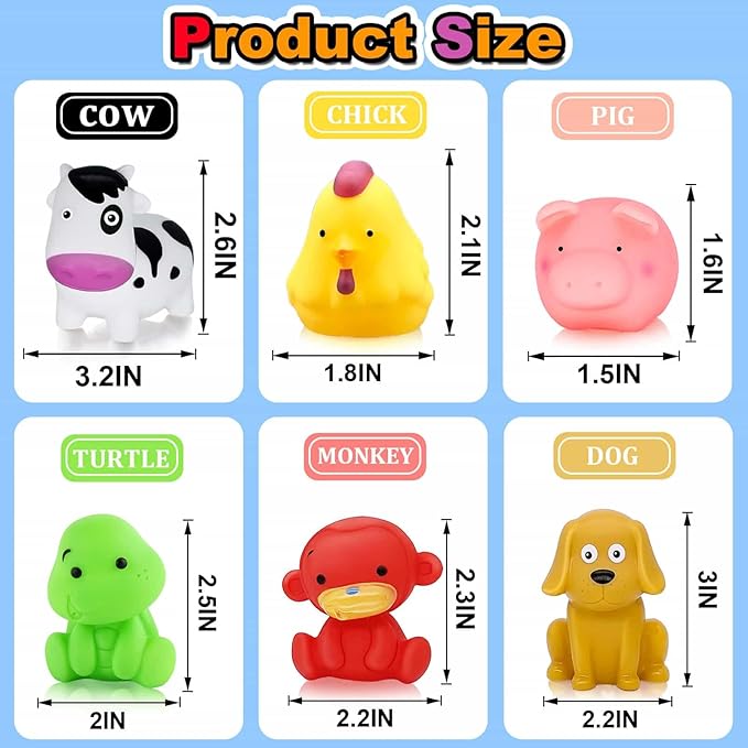 Bathtub Toys for Toddlers 1-3 - Mold Free No Hole Baby Kids Infant Bath Toys 6-12-18-24 Months Water Pool Toys Age 1 2 3 4 5 6 Shower Gifts for Boys Girls 1-6 Year Old Newborn Bathtime Essentials