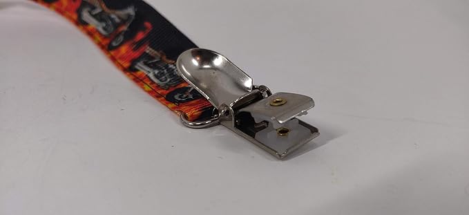 Motorcycles and Flames Clip Strap