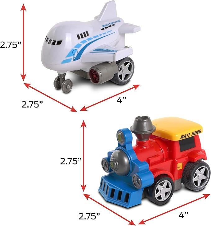 NKOK Junior Racers 2PK Friction Powered Train & Plane