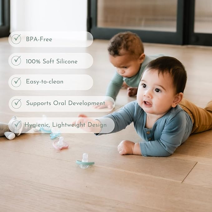 Pacifier Trial Pack Variety Box for Newborns 0–6 Months – 7 BPA-Free Silicone Baby Pacifiers Sample Set (MAM, Nuby, Dr. Talbot’s, Chicco) – Baby Registry Must-Have, Tiny Trials