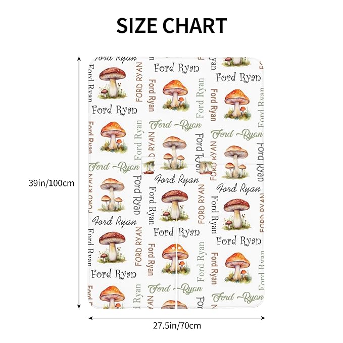Personalized Baby Car Seat Canopy with Name Custom Minky Mushroom Car Seat Covers Nursing Cover for Breastfeeding Multi-Use Cover Infant Carrier Carseat Winter Cover for Newborn Girls Boys