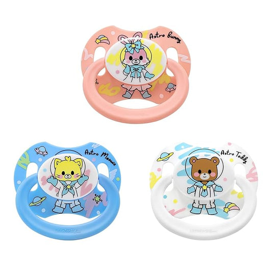 LittleForBig Bigshield Generation-II Adult Sized Pacifiers Printed 3 Paci Pack - Astro Babies Pattern