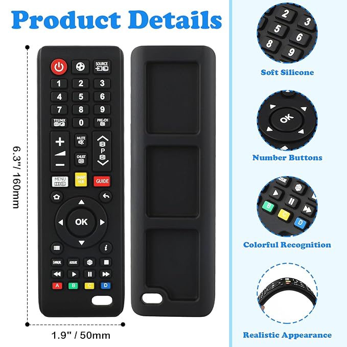 Baby Teether Toy TV Remote Control Shape Teething Toys for Babies 3-24 Months, Chew Toys for Infants Teething Relief, Freezer BPA Free