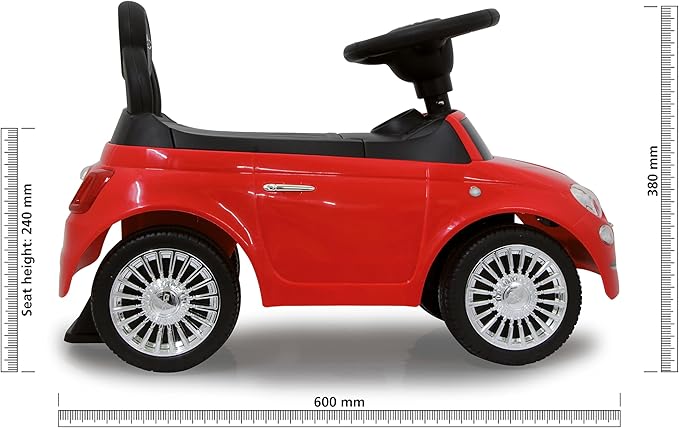Jamara 460326 Fiat 500 Bobby Push Car, Red