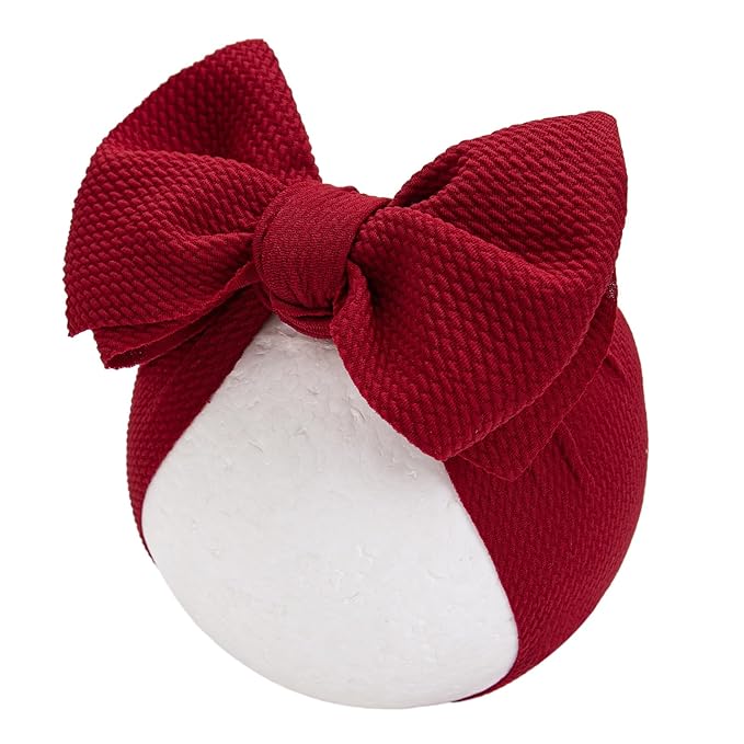 KIDOCHEESE Big Bows Baby Girl Headbands with Bows Elastics Nylon Hairbands Oversized Head Wraps Large Hair Bow Hair Accessories for Baby Girls Newborn Infant Toddlers Kids