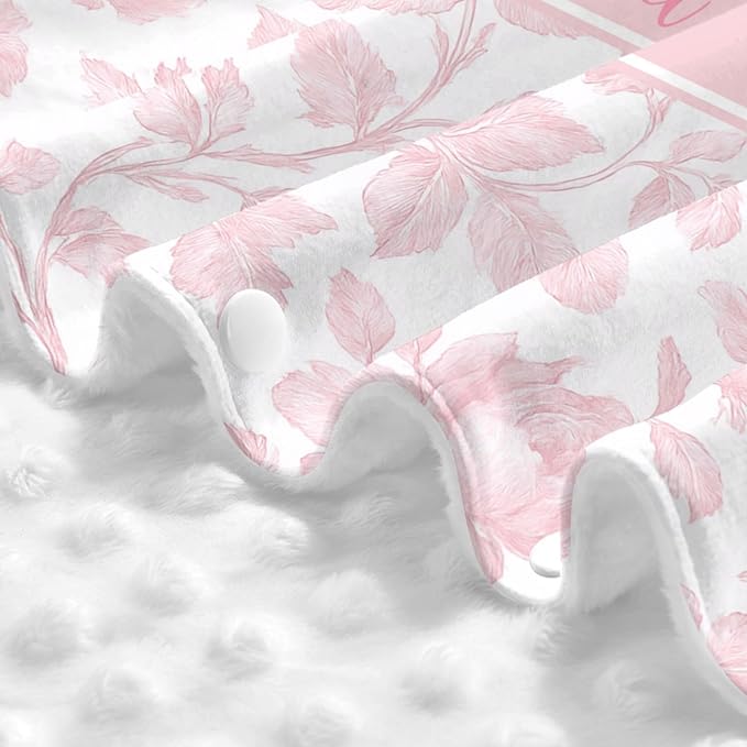Custom Baby Car Seat Cover with Name – Personalized Pink Floral Nursing Cover, Infant Carseat Canopy, Shopping Cart Cover – Soft, Breathable & Warm – Ideal Shower Gift for Baby Girls