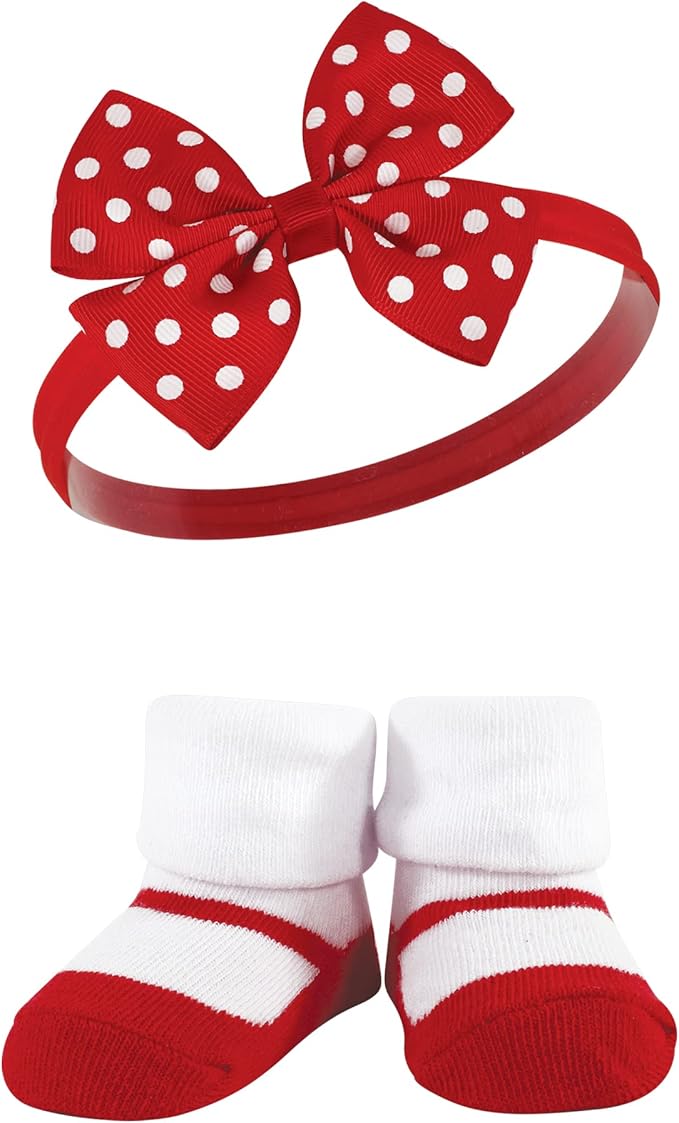 Hudson Baby Girl's Headband and Socks Giftset