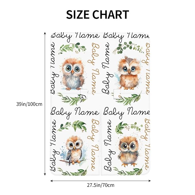 Winter Carseat Cover for Baby Personalized Owl Baby Car Seat Cover with Name Custom Minky Car Seat Canopy Boys Girls Infant Carrier Covers Nursing Cover Toddler Blanket