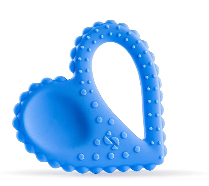 Special Supplies Teether Heart Spoon Oral Motor Therapy Tools, Textured Stimulation and Sensory Input Treatment for Babies and Toddlers, BPA Free Silicone, Dual Use Spoon Plus Teether
