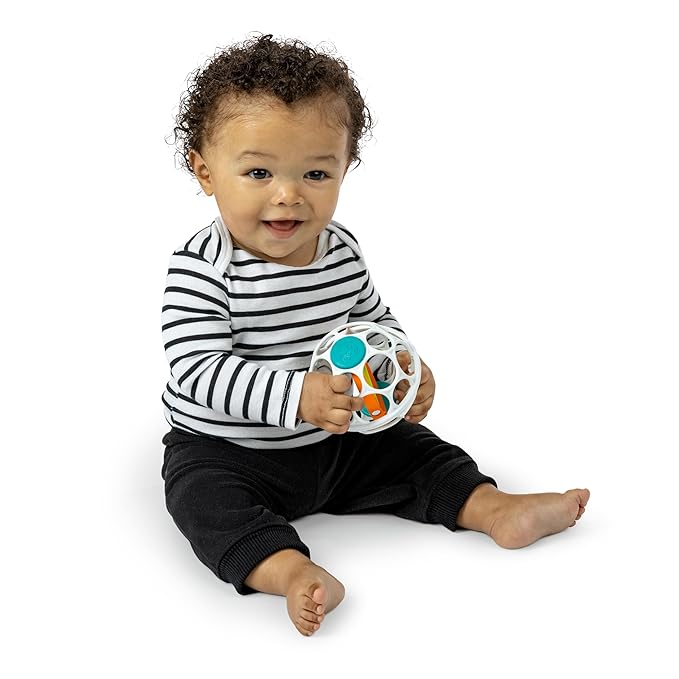 Baby Einstein Grip & Spin Oball Easy Grasp Rattle Toy, BPA Free, 0+ Months