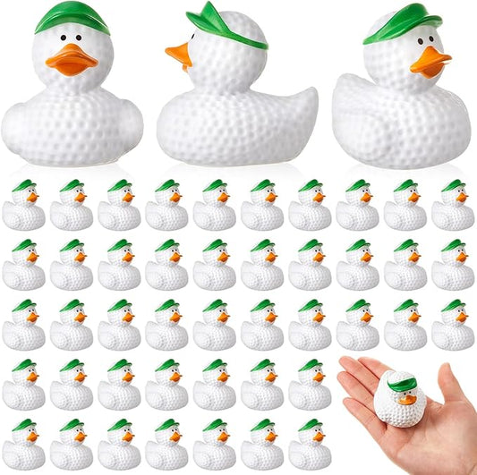 Deekin Rubber Ducks 2 Inch Bulk Sport Party Favors for Team Events Decorations Birthday Party Supplies Club Player Gift(12 Pcs,Golf)