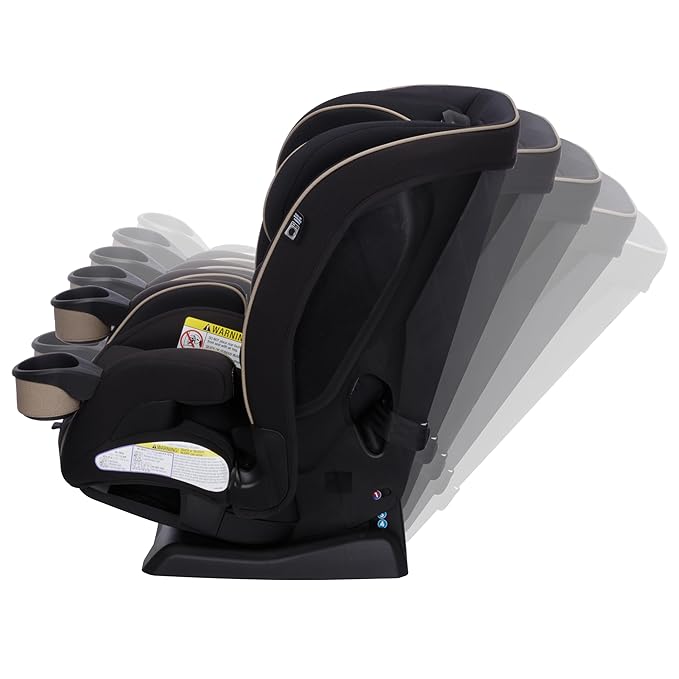 Maxi-Cosi Kani 4-in-1 Infant Kids Convertible Car Seat, Rear-Facing, Forward-Facing, Booster, Slim 3-Across Fit, Magnetic Buckle, 5-Position Recline, Fits 5-100 lbs, 19-57 in, Caspian Caviar