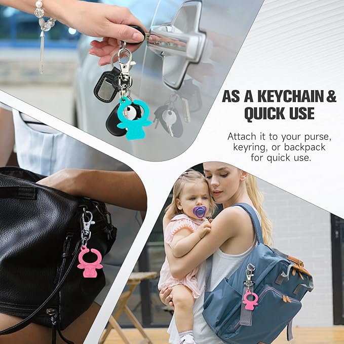 MORLIKE LIVING Silicone Buckle Release Tool, Unbuckle Assistant, Easy Buckle Release Aid for Parents and Caregivers to Unbuckle (Mint-Pink)