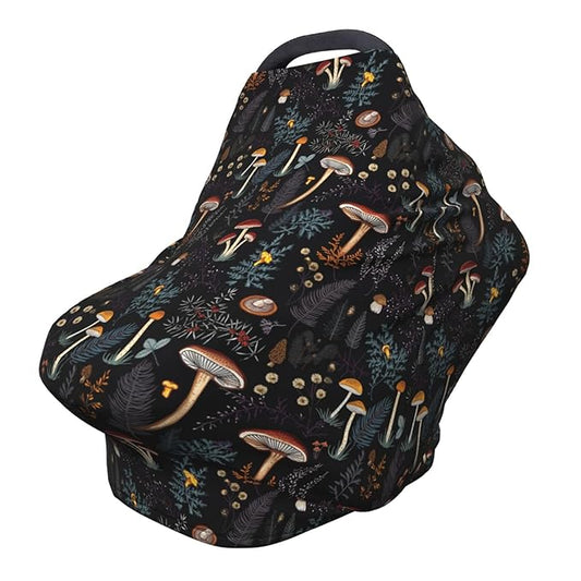 Mushroom Baby Car Seat Covers Canopy Covers Baby Multi-Use Car Seat Canopy Carrier Cover, Breathable Breastfeeding Cover Boys & Girls
